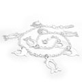 海豚魚吊滴純銀腳鏈