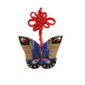 手工彩畫蝴蝶梳子掛件特色彩梳飾品