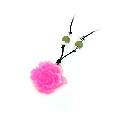 國(guó)花粉紫牡丹項(xiàng)鏈