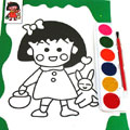 日本娃娃大號(hào)雙面水彩臨摹畫(huà)