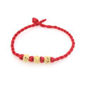 金色轉(zhuǎn)運珠紅繩手鏈紅繩產(chǎn)品[保色金]