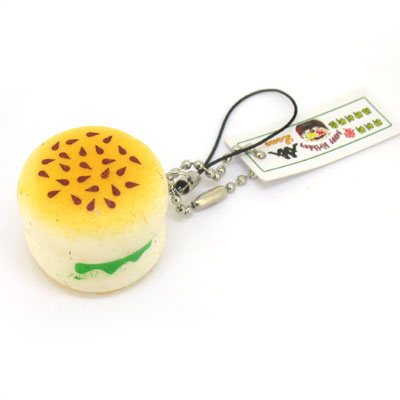 漢堡仿真食品鑰匙包手機掛鏈
