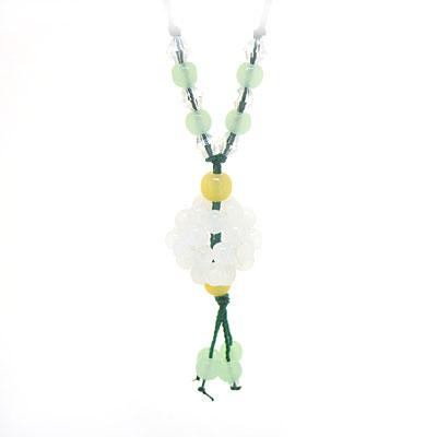 彩色葡萄串熱賣七彩鏤空球玉石項(xiàng)鏈飾品