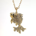 可愛(ài)金魚(yú)韓款金色項(xiàng)鏈