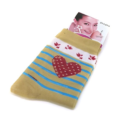桃心條紋女款襪/廠家直銷(xiāo)襪子批發(fā)