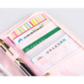 STNY淡雅粉色手拿錢(qián)包證件票據(jù)收納包護(hù)照包