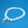 6mm時(shí)尚白玉圓珠男女款手鏈