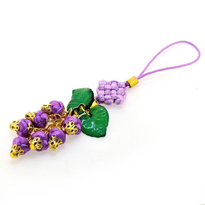 紫色小線團中國結(jié)藝編織掛飾品